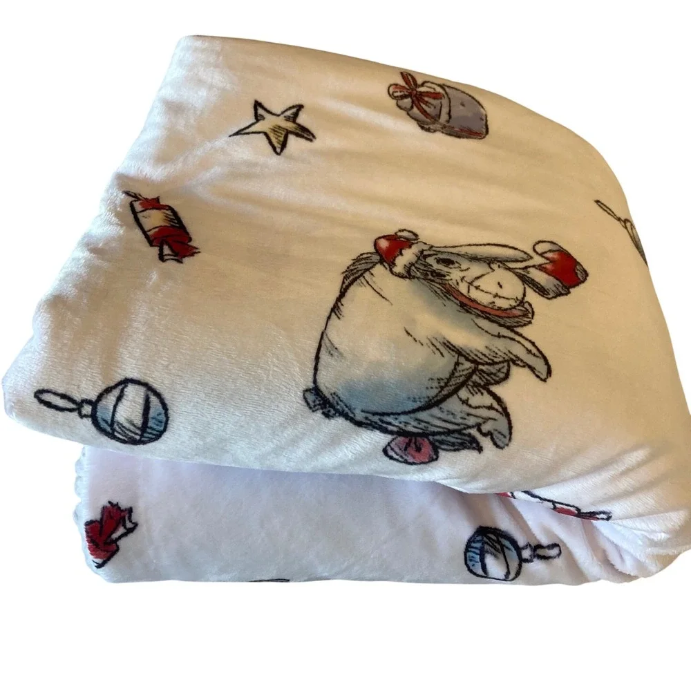 Disney Baby Winnie the Pooh Christmas‎ Blanket Holiday Plush Throw 30x40